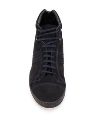 dunkelblaue hohe Sneakers aus Wildleder von Kiton