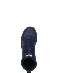dunkelblaue hohe Sneakers aus Wildleder von Hummel