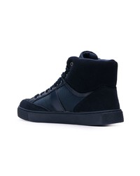 dunkelblaue hohe Sneakers aus Wildleder von Versace Jeans