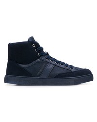 dunkelblaue hohe Sneakers aus Wildleder von Versace Jeans