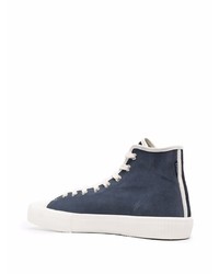 dunkelblaue hohe Sneakers aus Wildleder von PS Paul Smith