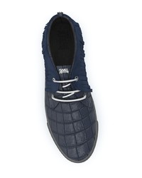 dunkelblaue hohe Sneakers aus Wildleder von Swear