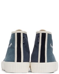 dunkelblaue hohe Sneakers aus Wildleder von Ps By Paul Smith