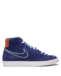 dunkelblaue hohe Sneakers aus Wildleder von Nike