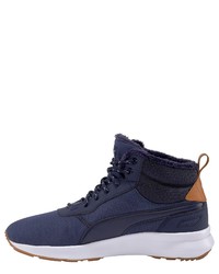 dunkelblaue hohe Sneakers aus Wildleder von Puma