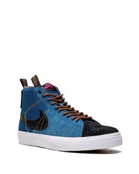 dunkelblaue hohe Sneakers aus Wildleder von Nike