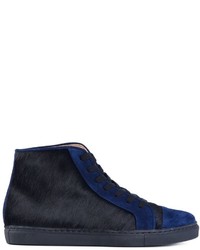 dunkelblaue hohe Sneakers aus Wildleder von Thakoon