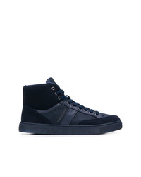 dunkelblaue hohe Sneakers aus Wildleder von Versace Jeans