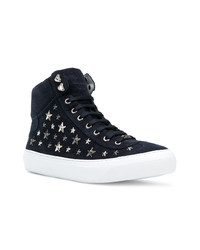 dunkelblaue hohe Sneakers von Jimmy Choo