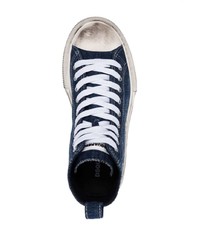 dunkelblaue hohe Sneakers von DSQUARED2