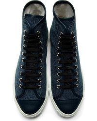 dunkelblaue hohe Sneakers von Common Projects