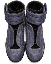 dunkelblaue hohe Sneakers von Maison Margiela