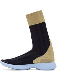 dunkelblaue hohe Sneakers von Acne Studios