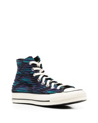 dunkelblaue hohe Sneakers von Converse