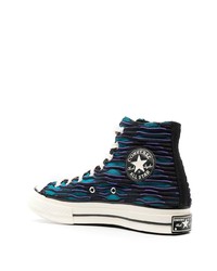 dunkelblaue hohe Sneakers von Converse