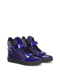 dunkelblaue hohe Sneakers von Giuseppe Zanotti