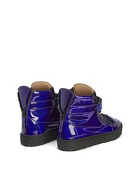 dunkelblaue hohe Sneakers von Giuseppe Zanotti