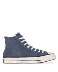 dunkelblaue hohe Sneakers von Converse