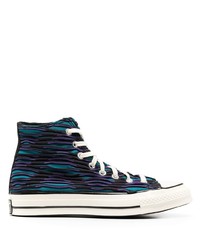 dunkelblaue hohe Sneakers von Converse