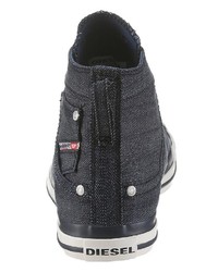 dunkelblaue hohe Sneakers von Diesel