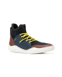 dunkelblaue hohe Sneakers von Lanvin