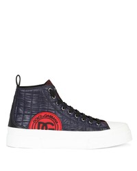 dunkelblaue hohe Sneakers von Dolce & Gabbana