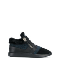 dunkelblaue hohe Sneakers von Giuseppe Zanotti Design