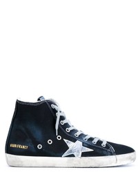 dunkelblaue hohe Sneakers von Golden Goose Deluxe Brand