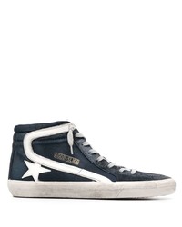 dunkelblaue hohe Sneakers von Golden Goose