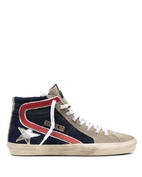 dunkelblaue hohe Sneakers von Golden Goose