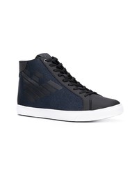 dunkelblaue hohe Sneakers von Ea7 Emporio Armani