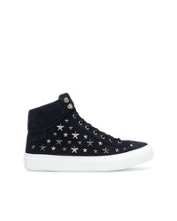 dunkelblaue hohe Sneakers von Jimmy Choo