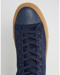 dunkelblaue hohe Sneakers von Asos