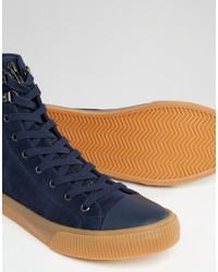 dunkelblaue hohe Sneakers von Asos