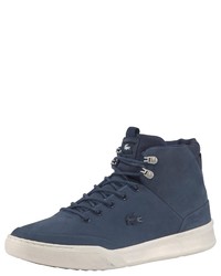 dunkelblaue hohe Sneakers von Lacoste