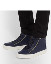 dunkelblaue hohe Sneakers von Giuseppe Zanotti