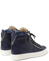 dunkelblaue hohe Sneakers von Giuseppe Zanotti