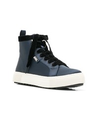 dunkelblaue hohe Sneakers von Karl Lagerfeld