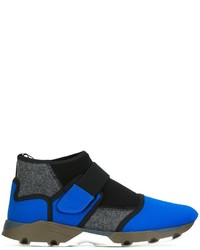 dunkelblaue hohe Sneakers von Marni