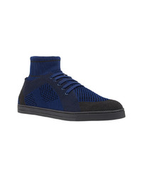 dunkelblaue hohe Sneakers von Fendi