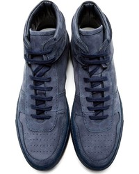 dunkelblaue hohe Sneakers von Common Projects