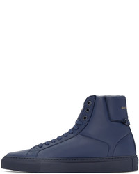 dunkelblaue hohe Sneakers von Givenchy