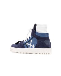 dunkelblaue hohe Sneakers von Off-White