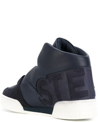 dunkelblaue hohe Sneakers von Stella McCartney