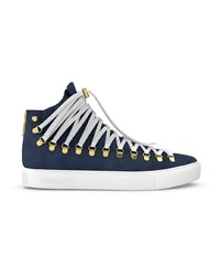 dunkelblaue hohe Sneakers von SWEA