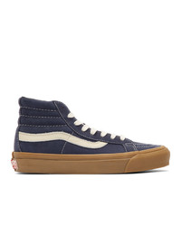 dunkelblaue hohe Sneakers von Vans