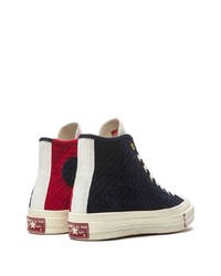 dunkelblaue hohe Sneakers von Converse