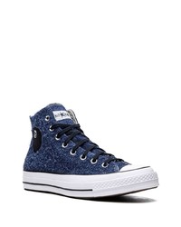 dunkelblaue hohe Sneakers von Converse