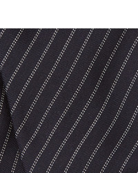 dunkelblaue horizontal gestreifte Krawatte von Berluti