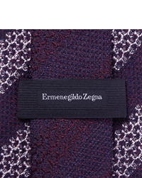 dunkelblaue horizontal gestreifte Krawatte von Ermenegildo Zegna